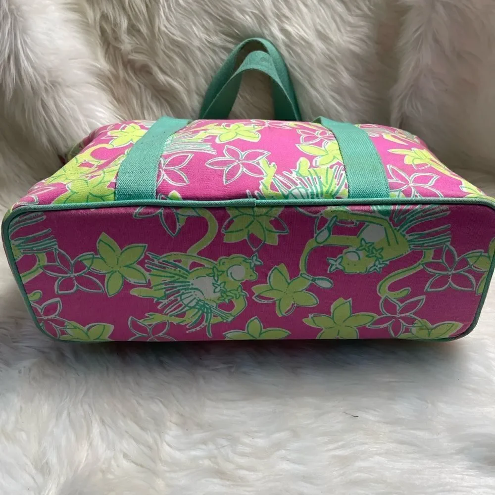 Lilly Pulitzer Rock A Hula prints 100%Cotton large diaper bag with wipes…